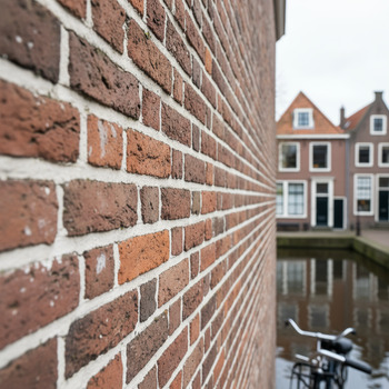 Bakstenen muur in kettingverband