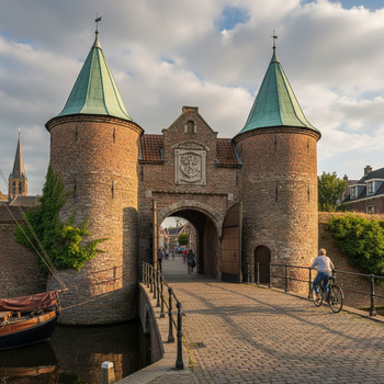 Bakstenen stadspoort in Brielle