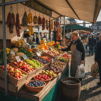 Detail van marktkraam in ’s-Hertogenbosch