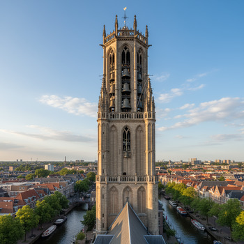 Carillonklokken in een toren in Utrecht