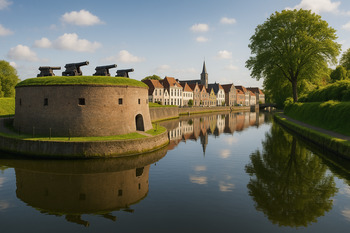 Bastion met gracht in Willemstad